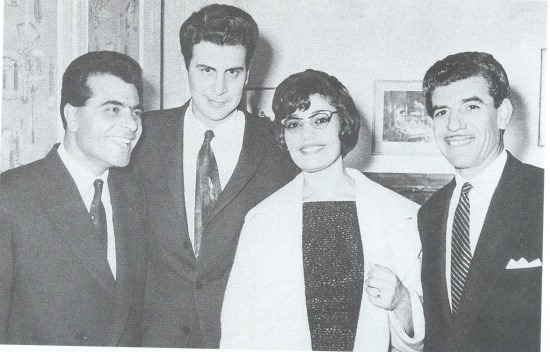 Καζαντζίδης - Θεοδωράκης - Μαρινέλλα - Μπιθικώτσης στο θέατρο Κεντρικόν το Μάρτη του 1961